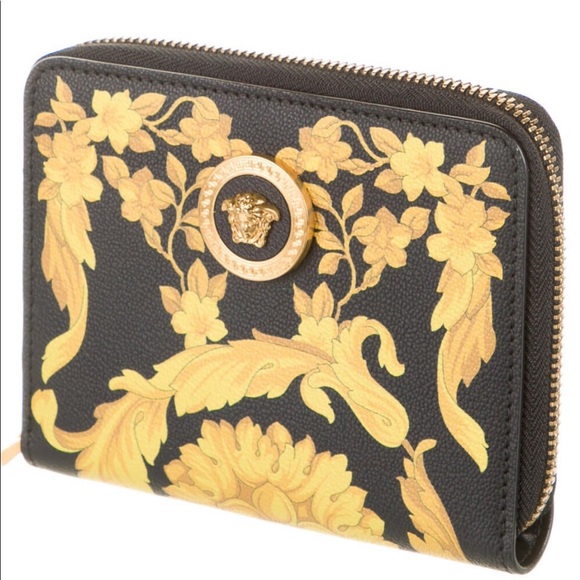 Versace Handbags - Versace Coated Canvas Printed Compact Wallet